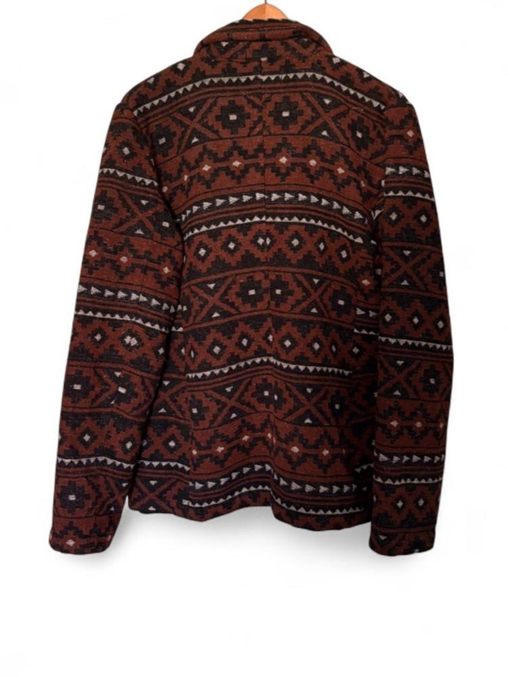 Brown Patterned Women's Jacket - Picture 2 of 5
